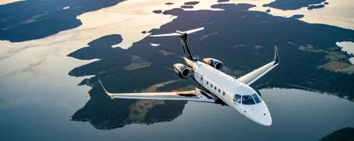 Fotos del exterior del nuevo Praetor 500E que se entregar� en 2029. Foto: Embraer.