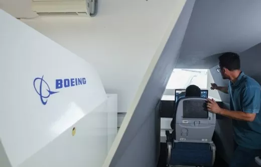 Simulador en uno de los laboratorios de formaci�n brasile�os que cont� con la colaboraci�n de Boeing. Foto: Boeing