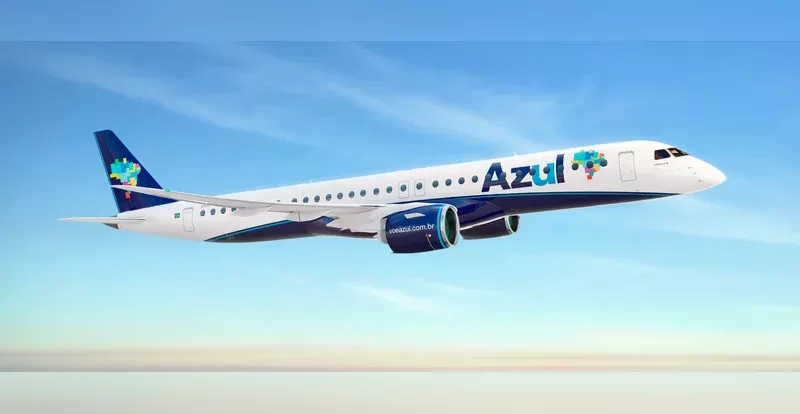 Avi�n Embraer E195-E2 de la aerol�nea brasile�a Azul. Foto: Azul