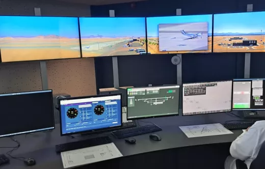 La torre de control remota de Ala Ula de Indra. Foto: Indra