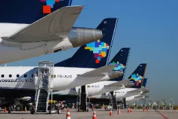 Aviones de la aerol�nea brasile�a Azul.