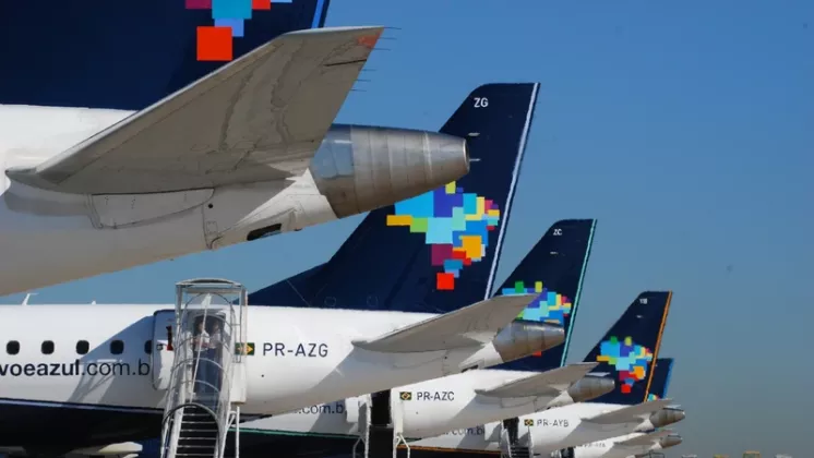 Aviones de la aerol�nea brasile�a Azul.