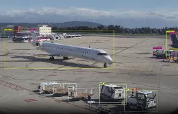 Imagen del proyecto de analítica de vídeo de Aena con inteligencia artificial. Foto: Aena