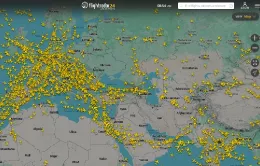 Captura de imagen de Flightradar24 del día 19 de marzo de 2026. Foto: Flightradar24