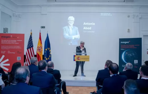 Antonio Abad, CEO de CanarySAT en la presentaci�n de Magec en Washington. Foto: CanarySat.