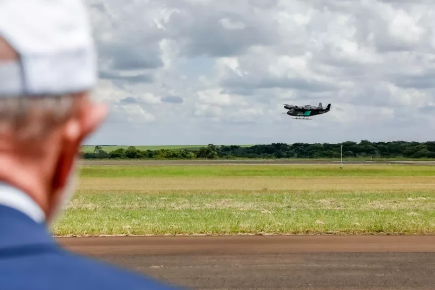 Prototipo de eVTOL a escala real del eVTOL de Eve Air Mobility. Foto: Eve Air Mobility