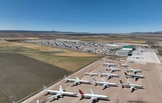 Qatar refugi� 20 aviones en Teruel por la tensi�n en el Golfo. Foto: Aeropuerto de Teruel