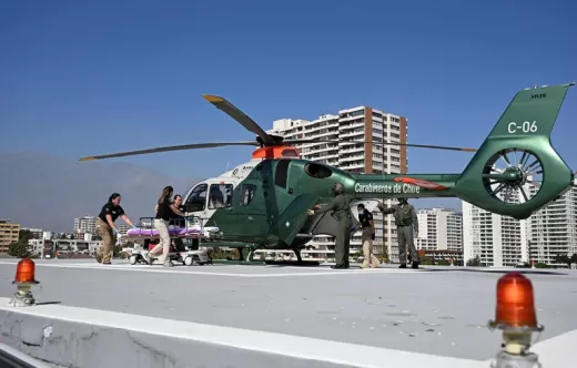 Nuevo helic�ptero Airbus H135 de Prefectura A�rea de Carabineros de Chile . Foto: Anthony Pecchi / Airbus Helicopters