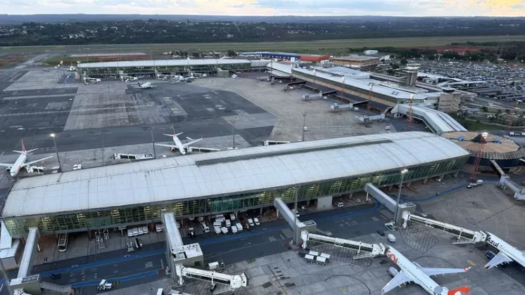 Vista a�rea del Aeropuerto de Brasilia.