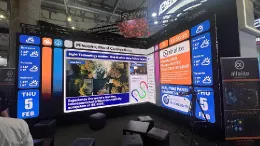 Imagen de archivo de pantallas LED en el estand de Alfalite. Foto: Alfalite