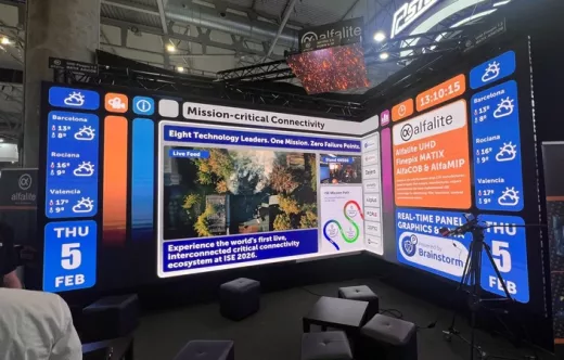 Imagen de archivo de pantallas LED en el estand de Alfalite. Foto: Alfalite