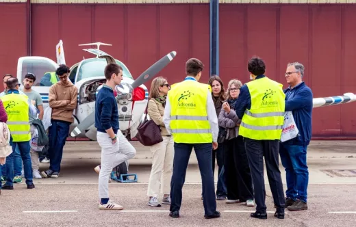 Imagen captada durante la Jornada anual de Puertas Abiertas de Adventia, la Escuela de Pilotos de la Universidad de Salamanca. Foto: Adventia