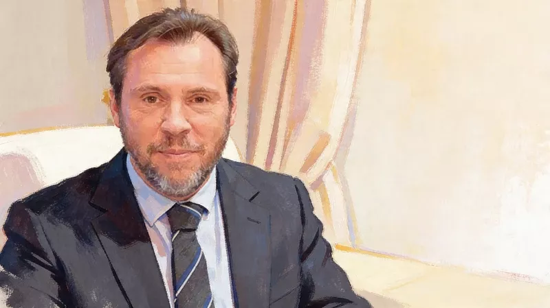 Imagen generada con IA de un retrato del ministro de Transportes y Movilidad Sostenible, Óscar Puente. Imagen generada con IA de un retrato del ministro de Transportes y Movilidad Sostenible, Óscar Puente.