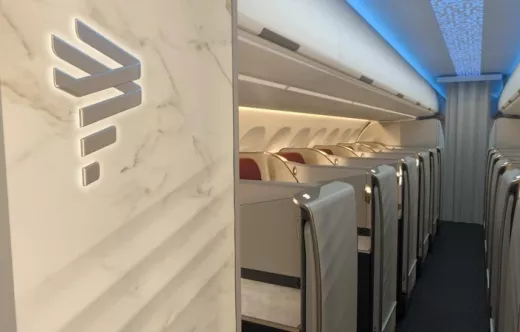 Cabina Premium Business modelo VantageSOLO de Thompson Aero Seating que equipar�n los A321XLR de LATAM. Foto: LATAM