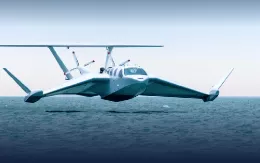Aeronave de efecto suelo AirFish Voyager de ST Engineering AirX. Foto: ST Engineering AirX