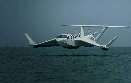 Aeronave de efecto suelo AirFish Voyager de ST Engineering AirX. Foto: ST Engineering AirX