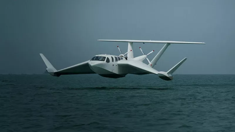 Aeronave de efecto suelo AirFish Voyager de ST Engineering AirX. Foto: ST Engineering AirX