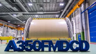 Puerta de carga del A350F. Foto: Airbus.