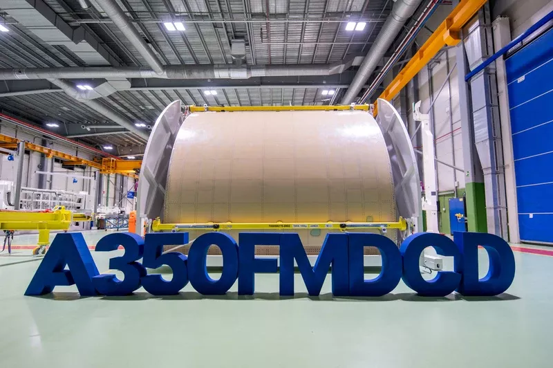 Puerta de carga del A350F. Foto: Airbus.