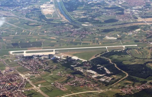 Vista a�rea del Aeropuerto de Zagreb.