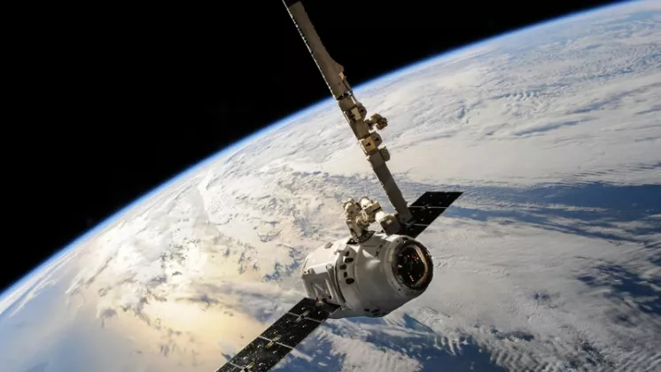 Sat�lite en el espacio. Foto: Instituto de la Ingenier�a de Espa�a