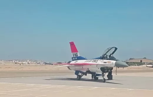 Lockheed-Martin F-16C del Viper Demo Team en la BALP 2026.