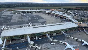 Vista a�rea del Aeropuerto de Brasilia.