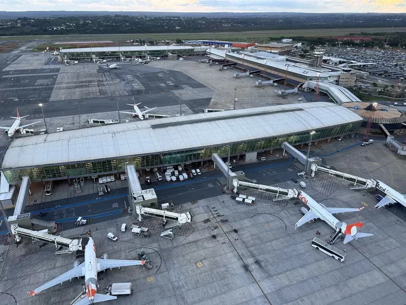 Vista a�rea del Aeropuerto de Brasilia.