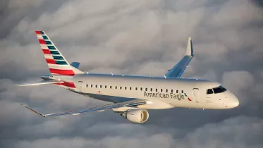 Embraer 175 de Envoy subsidiaria de American Airlines Group. Foto: Embraer