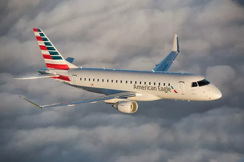 Embraer 175 de Envoy subsidiaria de American Airlines Group. Foto: Embraer
