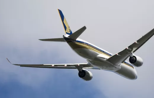 Avi�n de Singapore Airlines en vuelo. Foto: Singapore Airlines