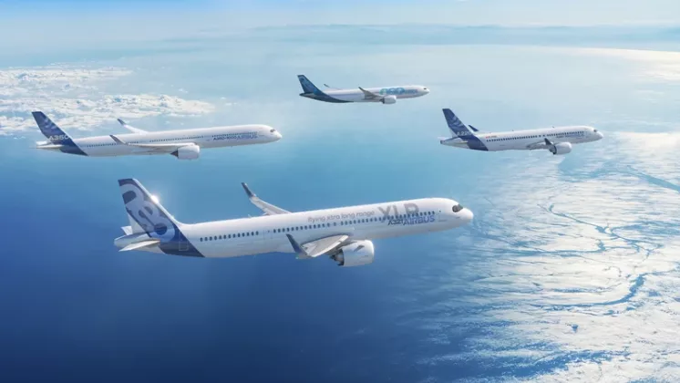 Familia de aeronaves de Airbus. Foto. Airbus