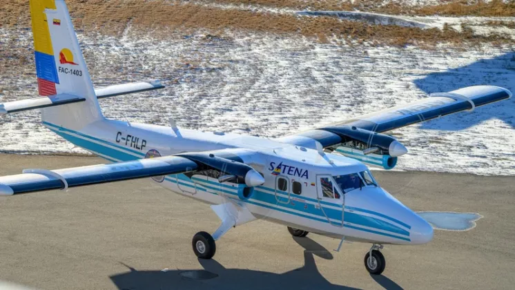 Uno de los 2 �Twin Otter� nuevos de SATENA, en concreto el ejemplar n� 1.000 entregados de este modelo.
