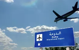 Avión de camino al Aeropuerto de Doha. Foto: Travellyze