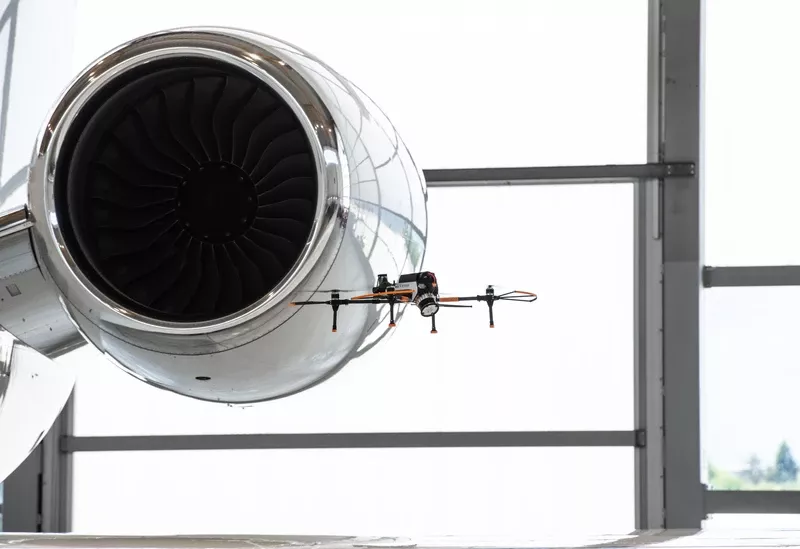 Jet Aviation lanza inspecciones automatizadas mediante drones e inteligencia artificial en EE. UU. Foto: Jet Aviation Jet Aviation lanza inspecciones automatizadas mediante drones e inteligencia artificial en EE. UU. Foto: Jet Aviation