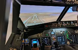 Simulador de Boeing 737 en proceso de certificación, diseñado y fabricado por Lasa Dynamics y equipado con el nuevo sistema de iluminación.