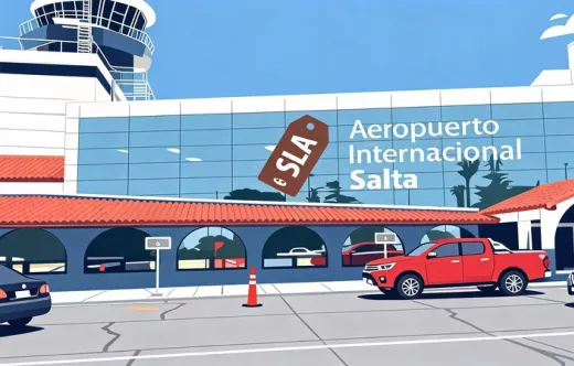 Ilustraci�n generada con IA del Aeropuerto de Salta.