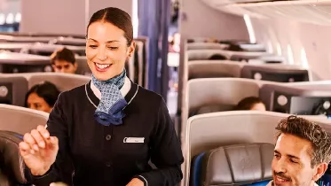 Servicio a bordo en un Boeing 787 de Air Europa.