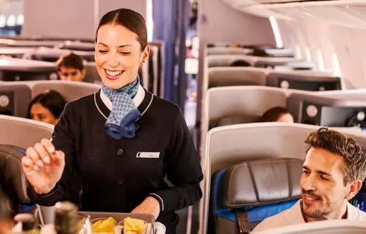 Servicio a bordo en un Boeing 787 de Air Europa.