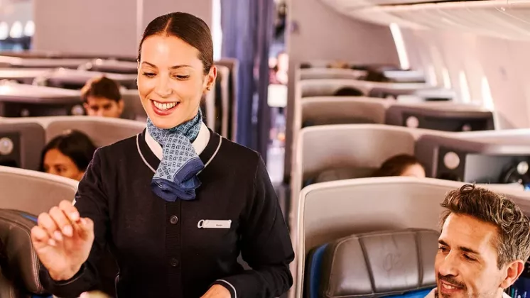 Servicio a bordo en un Boeing 787 de Air Europa.