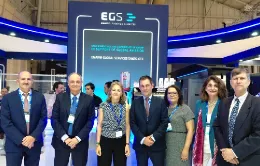 De izquierda derecha, Juan Alberto Cózar, Enrique Maurer, Charlotte Nevret, Santiago Cortés, Gema Martín, Mariluz de Mateo y Gonzalo Alonso. Foto: Enaire