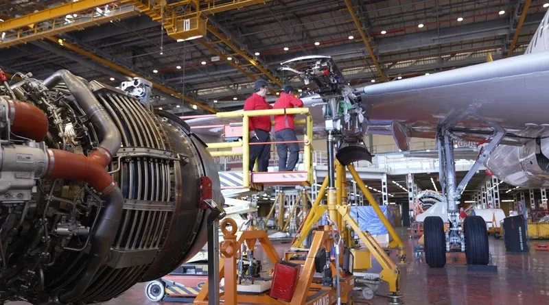 Hangar de mantenimiento de Iberia. Foto: Iberia Mantenimiento