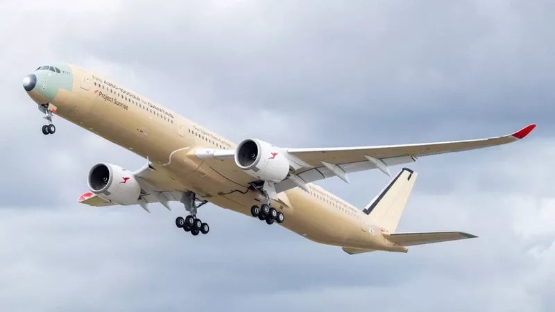El A350-1000ULR despega por primera vez.