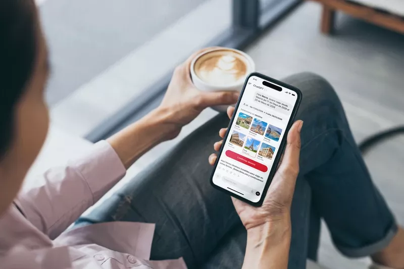 La nueva app en ChatGPT, South Summit, siendo utilizada. Foto: Iberia