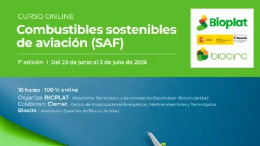 Fragmento del programa del curso online de especializaci�n en combustibles SAF 2026.