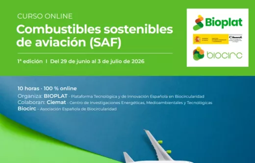 Fragmento del programa del curso online de especializaci�n en combustibles SAF 2026.