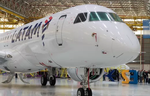 Primer Embraer E195-E2 de LAATAM Brasil. Foto: Embraer