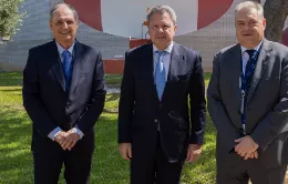De izquierda a derecha, Enrique Maurer, José Antonio Santano y Óscar Royano. Foto: Enaire