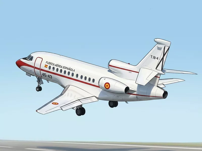 Recreaci�n de un Falcon 900 realizada con IA.