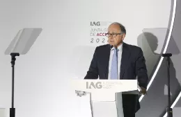 Luis Gallego, consejero delegado IAG durante la junta general de accionistas de IAG. Foto: IAG